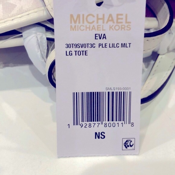 NWT - Michael Kors Large Signature Eva Striped Tote Bag  - Excellent Condition - Picture 12 of 14